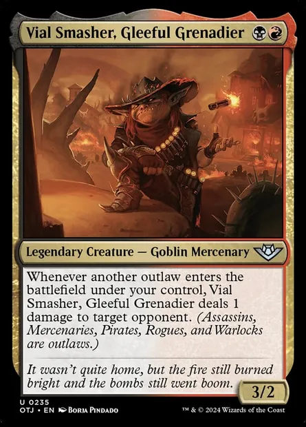 Vial Smasher, Gleeful Grenadier, Magic card OTJ 235 — Outlaws of Thunder Junction set