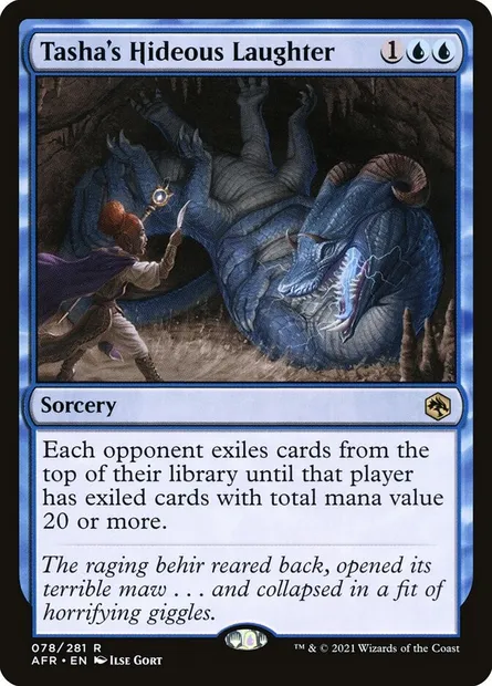 Tasha's Hideous Laughter, Magic card AFR 78 — Adventures in the Forgotten Realms set