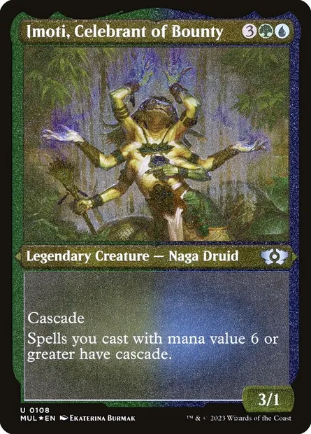 Imoti, célébrant de l'Abondance, carte Magic MUL 108 — extension Multiverse Legends