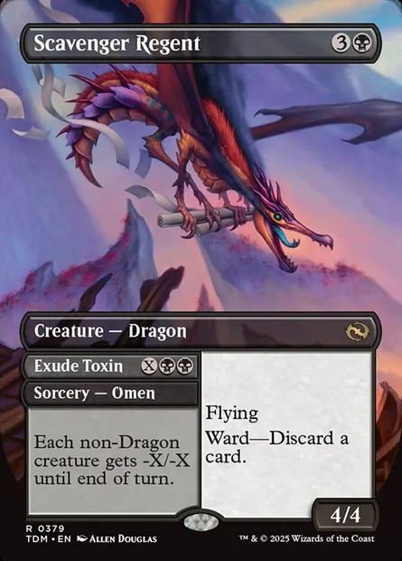 Scavenger Regent // Exude Toxin, Magic card TDM 379 — Tarkir: Dragonstorm set