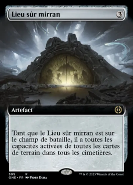 Lieu sûr mirran, carte Magic ONE 395 — extension Tous Phyrexians