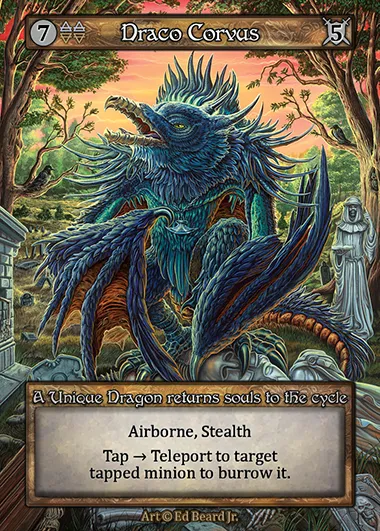 Draco Corvus, carte Sorcery DRG 004 — extension Dragonlord