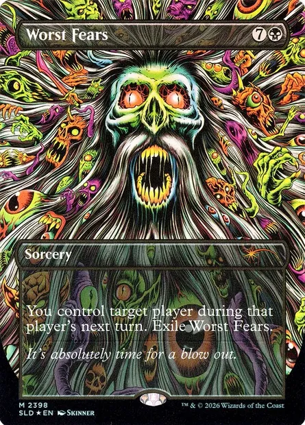 Pires craintes, carte Magic SLD 2398 — extension Secret Lair Drop