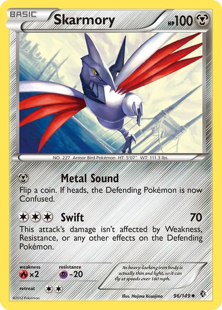 Skarmory, Pokémon card BCR 96 — Boundaries Crossed set