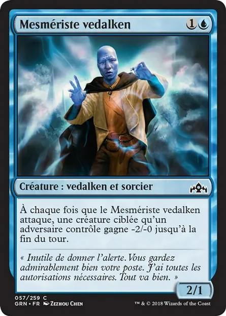 Mesmériste vedalken, carte Magic GRN 57 — extension Les Guildes de Ravnica