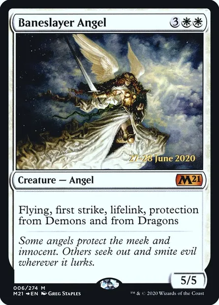 Baneslayer Angel, Magic card PM21 6s — Core Set 2021 Promos set