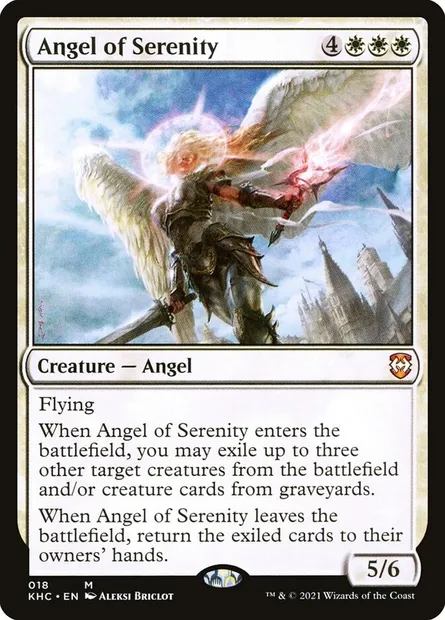 Angel of Serenity, Magic card KHC 18 — Kaldheim Commander set