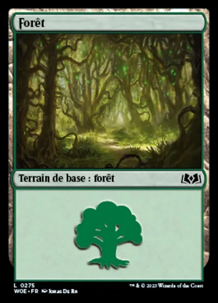 Forêt, carte Magic WOE 275 — extension Wilds of Eldraine