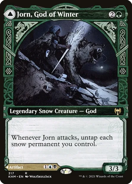 Jorn, God of Winter // Kaldring, the Rimestaff, Magic card KHM 317 — Kaldheim set