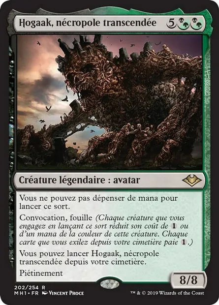 Hogaak, nécropole transcendée, carte Magic MH1 202 — extension Horizons du Modern
