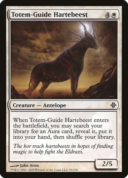 Totem-Guide Hartebeest, Magic card ROE 50 — Rise of the Eldrazi set