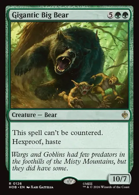 Gigantic Big Bear, Magic card HOB 126 — The Hobbit set
