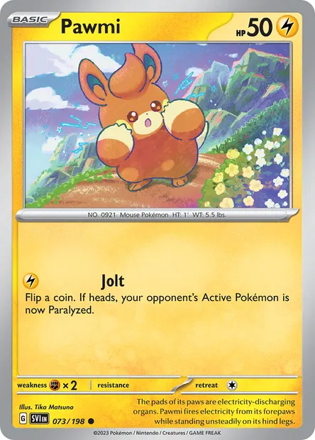 Pawmi, Pokémon card SVI 073 — Scarlet & Violet set