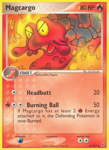 Magcargo, Pokémon card DX 37 — Deoxys set