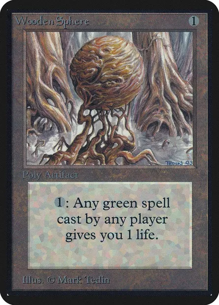 Sphère de bois, carte Magic LEA 276 — extension Limited Edition Alpha
