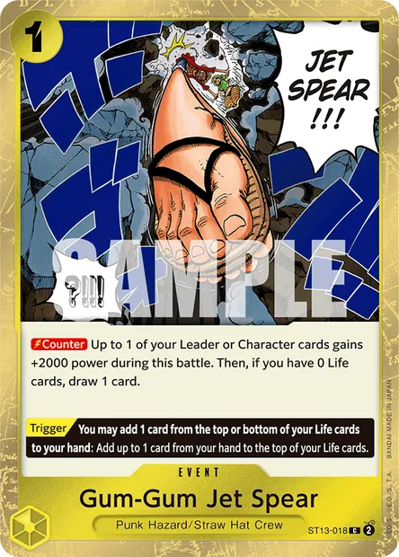 Gum-Gum Jet Spear, carte One Piece ST13-018 — extension The Three Brothers