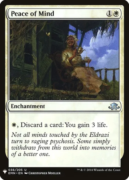 Peace of Mind, Magic card PLST EMN-36 — The List set