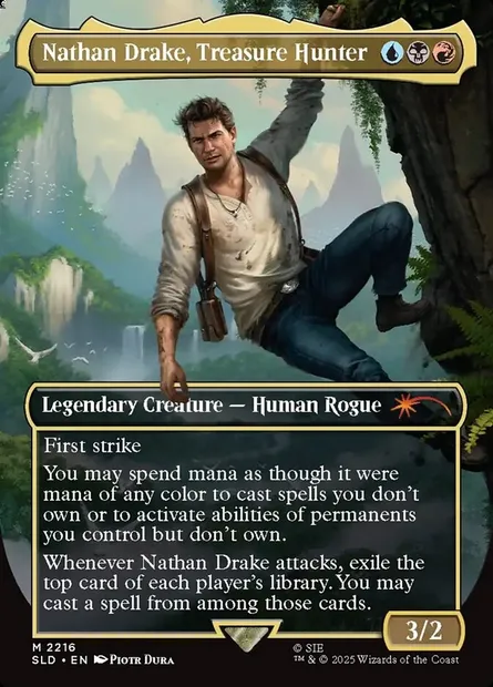 Nathan Drake, Treasure Hunter, carte Magic SLD 2216 — extension Secret Lair Drop