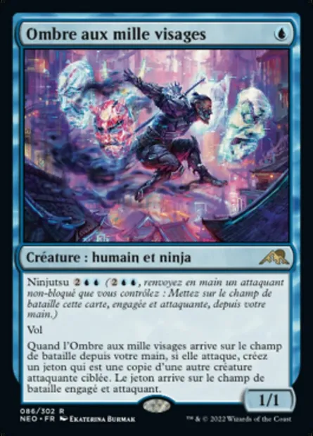 Ombre aux mille visages, carte Magic NEO 86 — extension Kamigawa: La Dynastie Néon