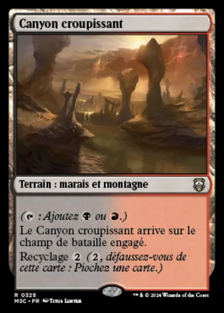 Canyon croupissant, carte Magic M3C 325 — extension Modern Horizons 3 Commander