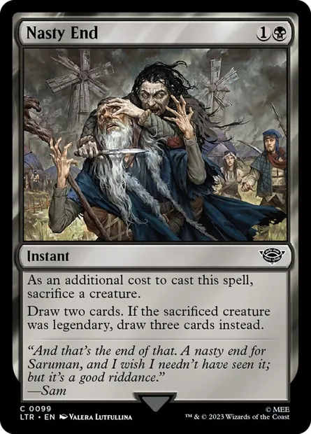 Nasty End, Magic card LTR 99 — The Lord of the Rings: Tales of Middle-earth set