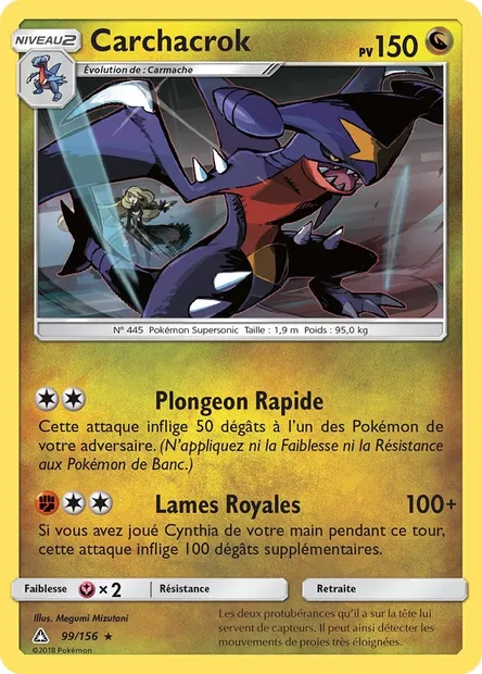 Carchacrok, carte Pokémon UPR 99 — extension Ultra-Prisme