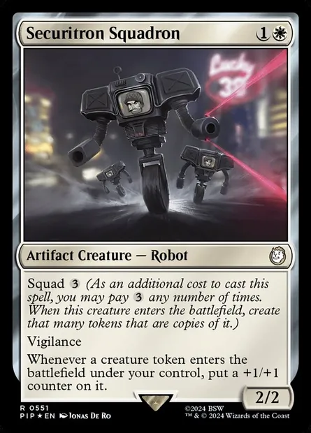 Securitron Squadron, Magic card PIP 551 — Fallout set