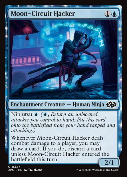 Moon-Circuit Hacker, Magic card J25 327 — Foundations Jumpstart set