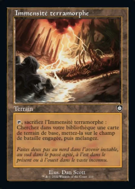 Immensité terramorphe, carte Magic BRC 210 — extension The Brothers' War Commander