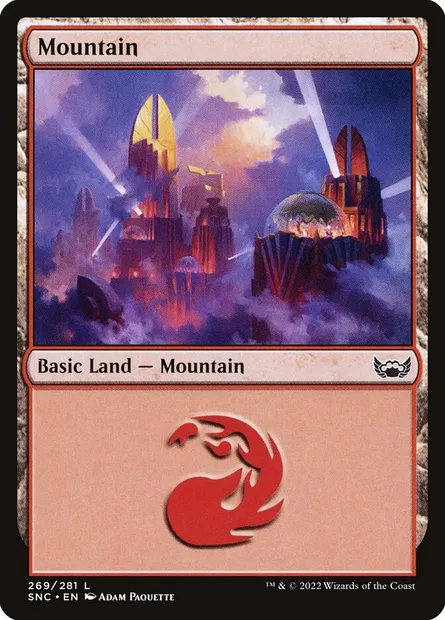 Mountain, Magic card SNC 269 — Streets of New Capenna set