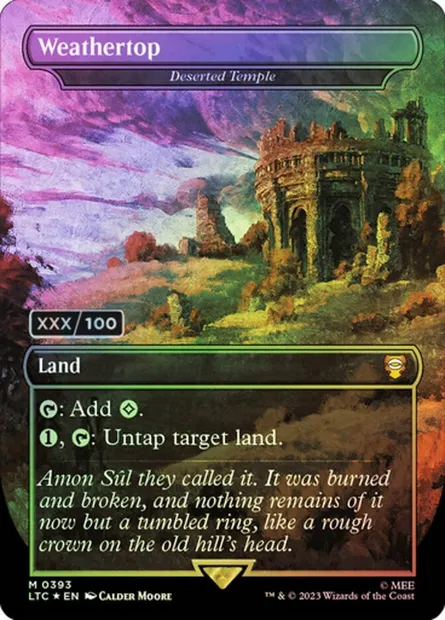 Deserted Temple, Magic card LTC 393z — Tales of Middle-earth Commander set