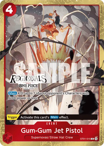 Gum-Gum Jet Pistol, carte One Piece ST01-015 — extension Straw Hat Crew