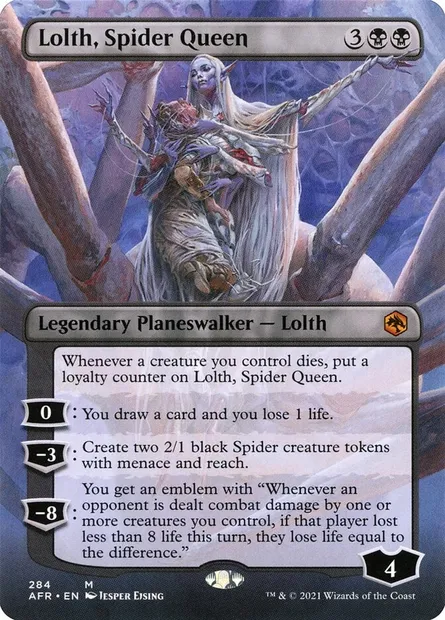 Lolth, Spider Queen, Magic card AFR 284 — Adventures in the Forgotten Realms set