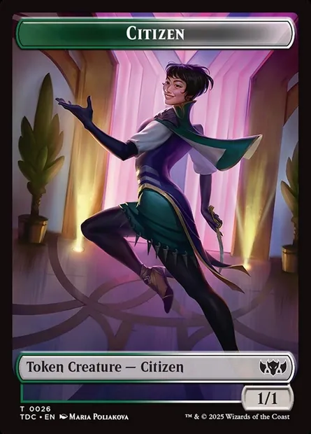 Citizen, Magic card TTDC 26 — Tarkir: Dragonstorm Commander Tokens set