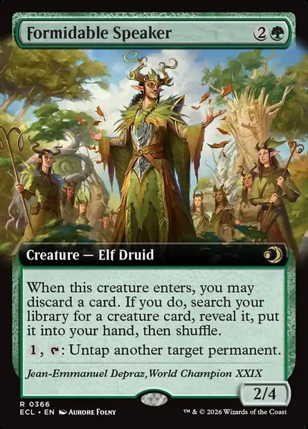 Formidable Speaker, Magic card ECL 366 — Lorwyn Eclipsed set