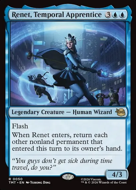 Renet, Temporal Apprentice, Magic card TMT 50 — Teenage Mutant Ninja Turtles set