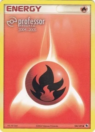 Fire Energy, Pokémon card PROF 108 — Professor Program set