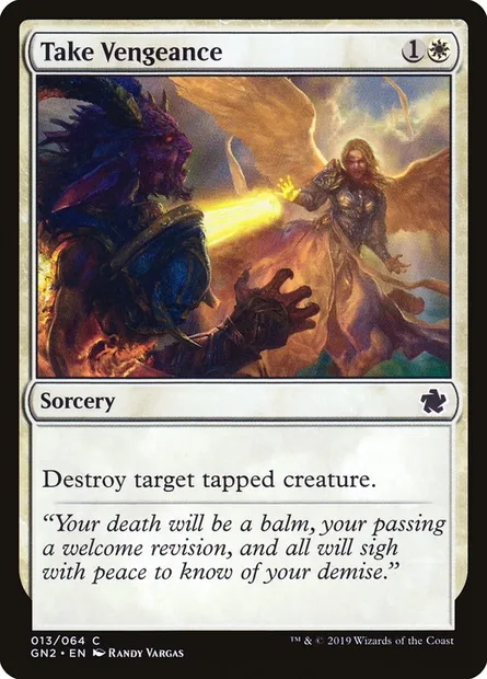 Take Vengeance, Magic card GN2 13 — Game Night 2019 set