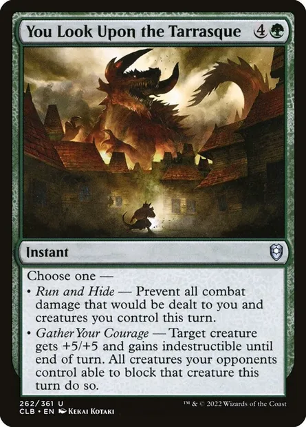 You Look Upon the Tarrasque, Magic card CLB 262 — Commander Legends: Battle for Baldur's Gate set