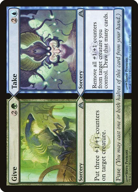 Give // Take, carte Magic DGM 129 — extension Le labyrinthe du dragon