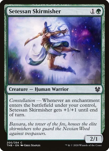 Setessan Skirmisher, Magic card THB 200 — Theros Beyond Death set