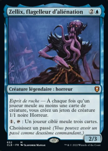 Zellix, flagelleur d'aliénation, carte Magic CLB 652 — extension Commander Légendes : la bataille de la Porte de Baldur