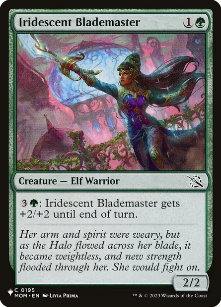 Iridescent Blademaster, Magic card PLST MOM-195 — The List set