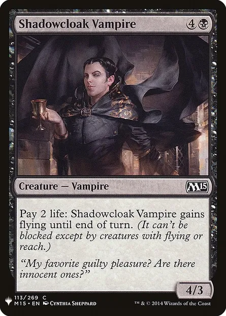 Vampire ombrecape, carte Magic PLST M15-113 — extension The List