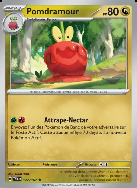 Pomdramour, carte Pokémon TWM 127 — extension Mascarade Crépusculaire