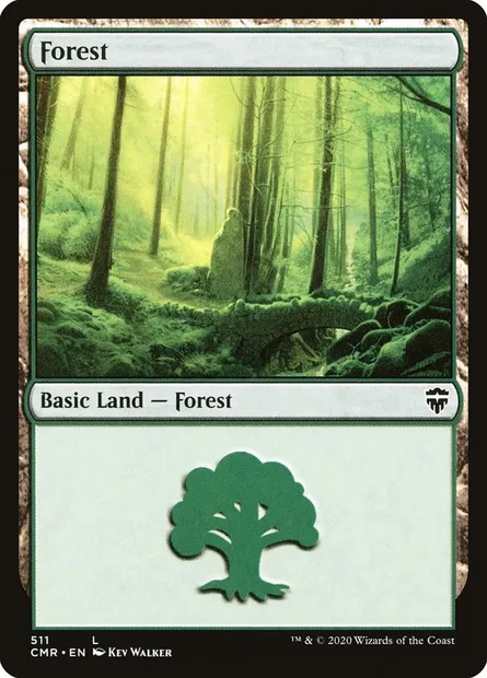 Forest, Magic card CMR 511 — Commander Legends set