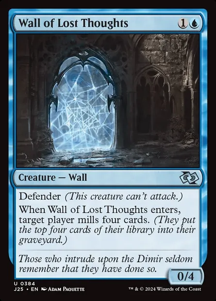 Wall of Lost Thoughts, Magic card J25 384 — Foundations Jumpstart set