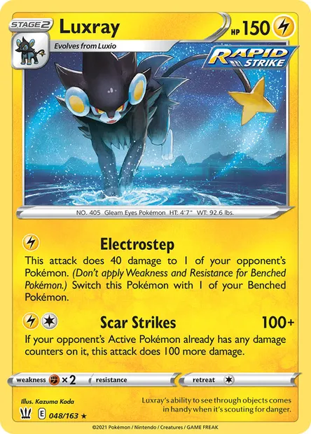 Luxray, Pokémon card BST 48 — Battle Styles set