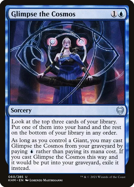 Glimpse the Cosmos, Magic card KHM 60 — Kaldheim set