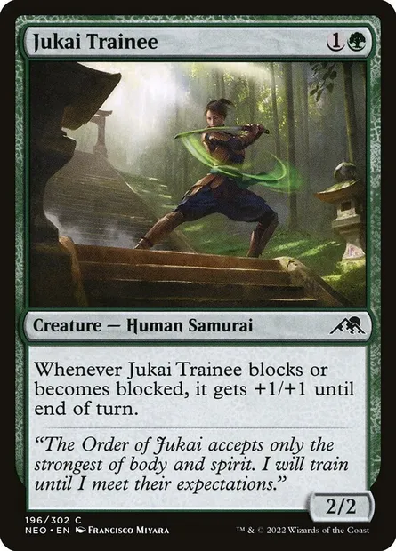 Jukai Trainee, Magic card NEO 196 — Kamigawa: Neon Dynasty set